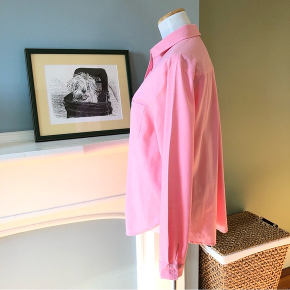 Pink Cotton-Linen Button Up Blouse - Picture 5 of 10